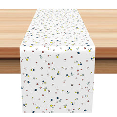 Lofaris Yellow Red Blue Dots Simple Morden Table Runner