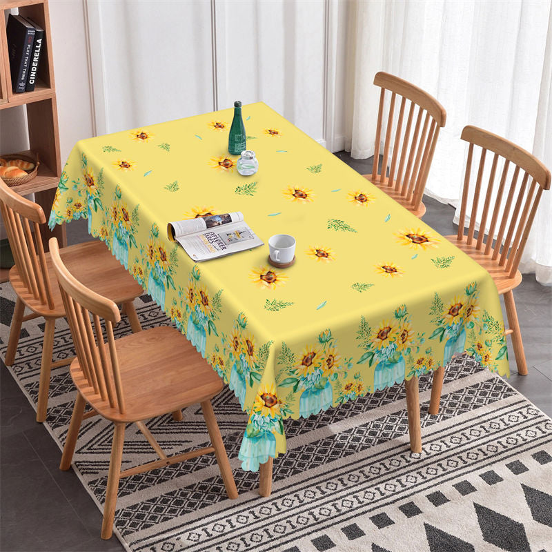 Lofaris Yellow Sunflower Bohemia Party Rectangle Tablecloth