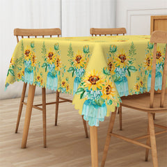 Lofaris Yellow Sunflower Bohemia Party Rectangle Tablecloth