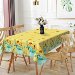 Lofaris Yellow Sunflower Bohemia Party Rectangle Tablecloth