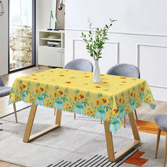 Lofaris Yellow Sunflower Bohemia Party Rectangle Tablecloth