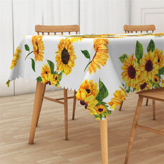 Lofaris Yellow Sunflowers Pattern Step And Repeat Tablecloth