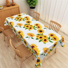 Lofaris Yellow Sunflowers Pattern Step And Repeat Tablecloth