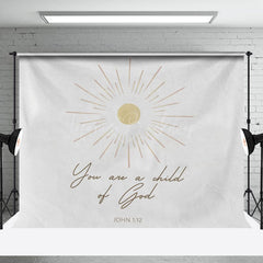 Lofaris You Are A Child Of God Boho Sun White Bible Backdrop