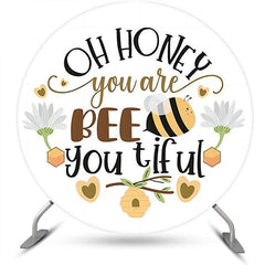 Lofaris You Are Beetiful Floral Bee Round Backdrop For Party