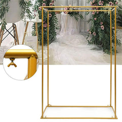 Lofaris 3.6X6FT Cuboid Frame Gold Metal Wedding Arch Backdrop