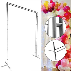 Lofaris 6.6X10FT Tall White iron Square Frame Flower Wedding Stand