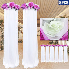 Lofaris 8Pcs Wedding Flower Column Artificial Pillars