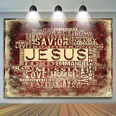 Lofaris Jesus Christ Religious Word Photo Christmas Backdrop