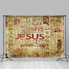 Lofaris Grunge Paper Jesus Christ Photo Christmas Backdrop