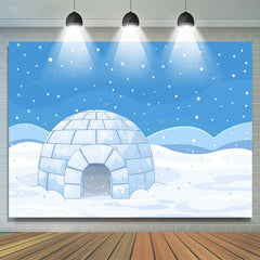 Lofaris Arctic Snowy Landscape Polar Igloo Photo Backdrop