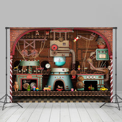 Lofaris Toy Factory Steampunk Photoshoot Christmas Backdrop