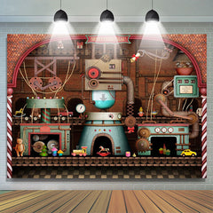 Lofaris Toy Factory Steampunk Photoshoot Christmas Backdrop