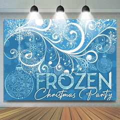 Lofaris Blue White Snow Ball Frozen Christmas Party Backdrop