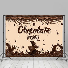 Lofaris Brown Homemade Chocolate Party Backdrop For Kids