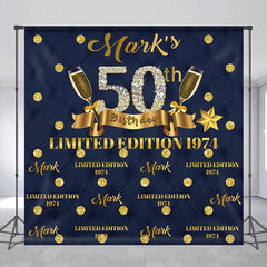 Lofaris Sparkle Black 1974 Repeat Custom 50th Birthday Backdrop