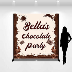 Lofaris Personalized Brown Chocolate Liquid Beige Party Backdrop