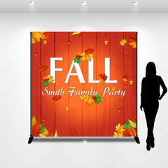 Lofaris Personalized Maples Wood Fall Family Party Backdrop