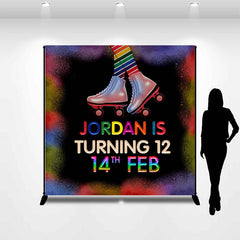 Lofaris Dim Colored Powder Skates Custom 12th Birthday Backdrop