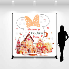 Lofaris Customized Name Mouse Town Happy Birthday Backdrop