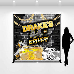 Lofaris Hip Hop Style Brick Wall Custom 44th Birthday Backdrop