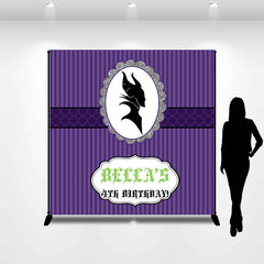 Lofaris Purple Witch Customized Name 4th Birthday Backdrop