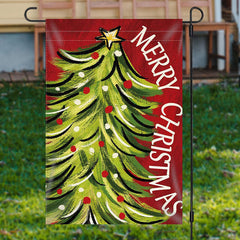 Lofaris Xmas Tree Winter Holiday Merry Christmas Garden Flag