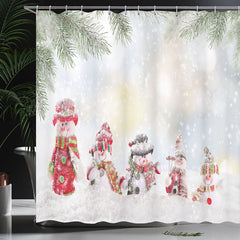 Lofaris Winter Snowy Snowflake Christmas Shower Curtain