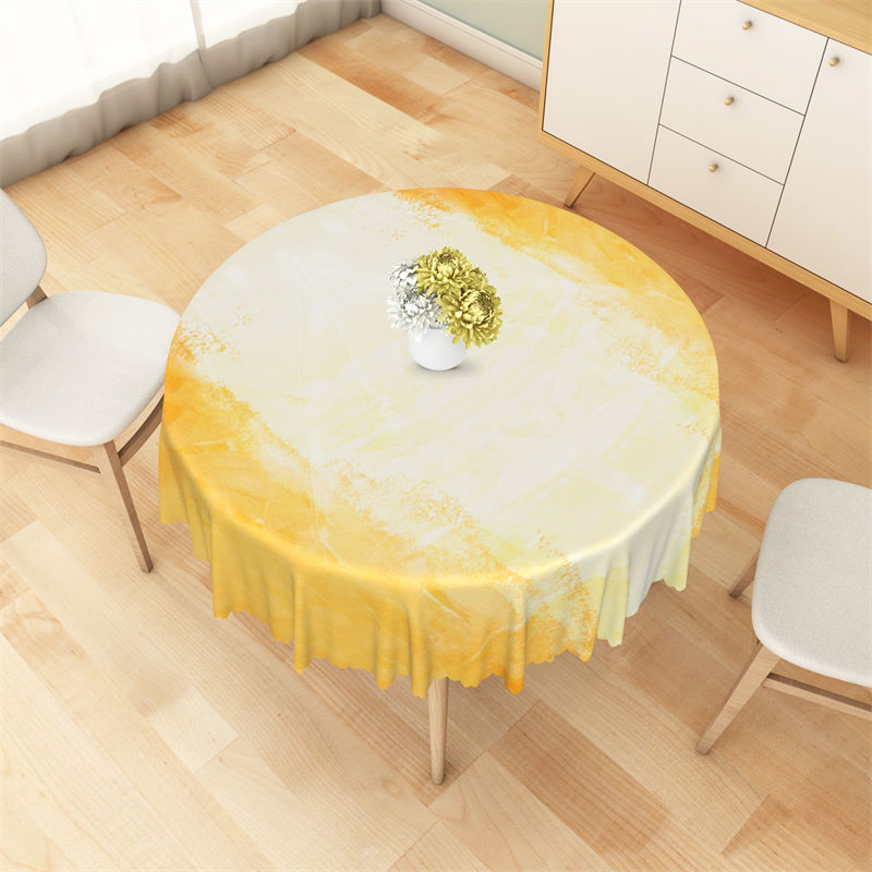 Lofaris Solid Color Sunset Artistic Round Tablecloth