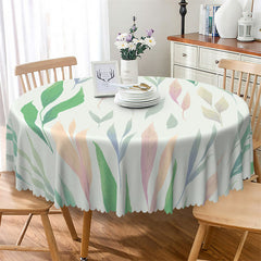 Lofaris Long Reed Artistic Colorful Round Tablecloth