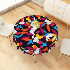 Lofaris Colorful Graffiti Theme Cute Round Tablecloth