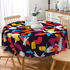 Lofaris Colorful Graffiti Theme Cute Round Tablecloth