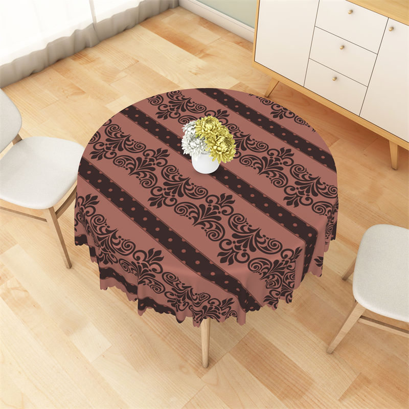 Lofaris Rule Totem Artistic Effect Dark Round Tablecloth