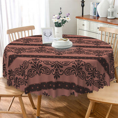 Lofaris Rule Totem Artistic Effect Dark Round Tablecloth