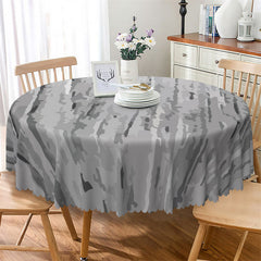 Lofaris Grey Irregular Pattern Simple Round Tablecloth