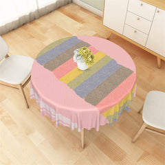 Lofaris Pinky Colorful Pattern Cute Round Tablecloth