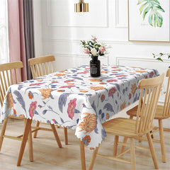 Lofaris Leaves Morning Glory Pattern Rectangle Tablecloth