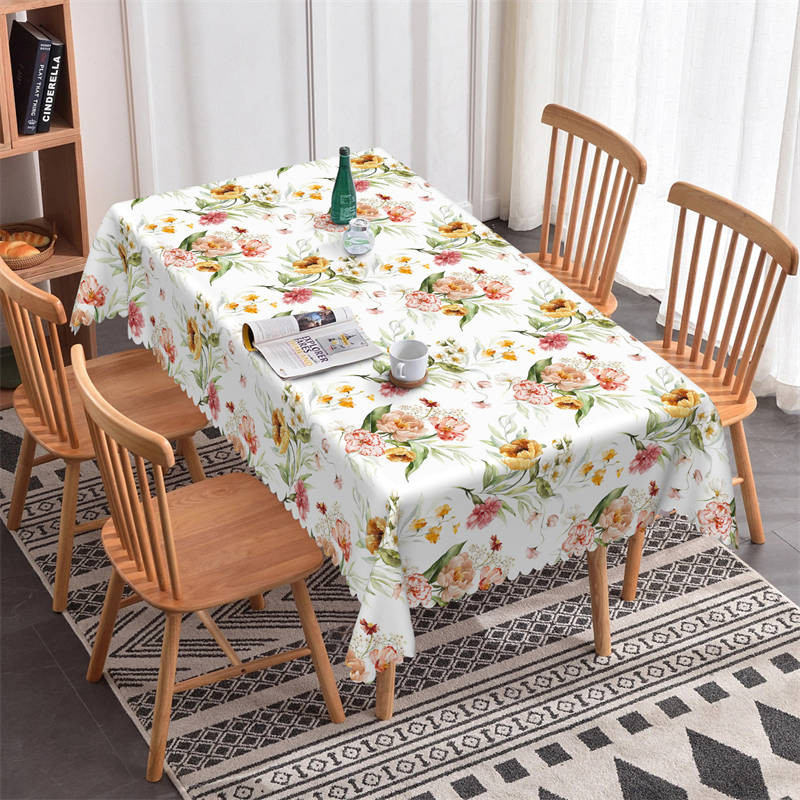 Lofaris Vintage Flowers Rectangle Tablecloth For Party