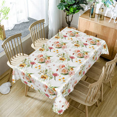 Lofaris Vintage Flowers Rectangle Tablecloth For Party