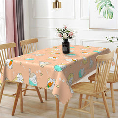 Lofaris Cute Carrot Rabit Dining Room Rectangle Tablecloth