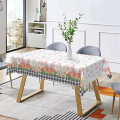 Lofaris Colorful Eggs Rabbit Ears Easter Square Tablecloth