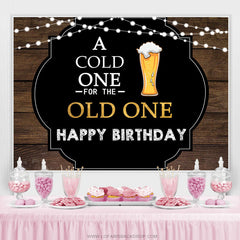 Lofaris A Cold One For The Old Happy Birthday Backdrop