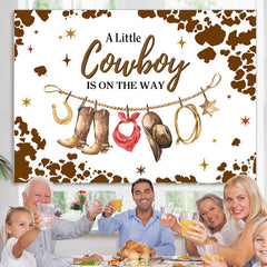 Lofaris A Cowboy Is On The Way Cute Baby Shower Backdrop