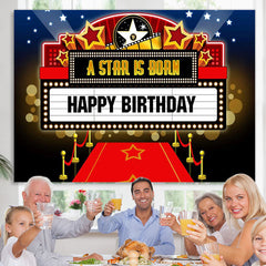 Lofaris A Star Is Born Hallywood Theme Happy Birthday Backdrop