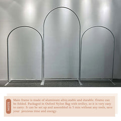 Lofaris Abstracted Pattern Theme Light Grey Arch Backdrop Kit