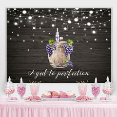 Lofaris Aged to Perfection Grape Board Photo Backdrop for Birthday