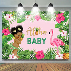 Lofaris Aloha Summer Flamingo Baby Shower Photoshoot backdrop