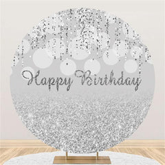 Lofaris Amazing And Glitter Circle Happy Birthday Backdrop