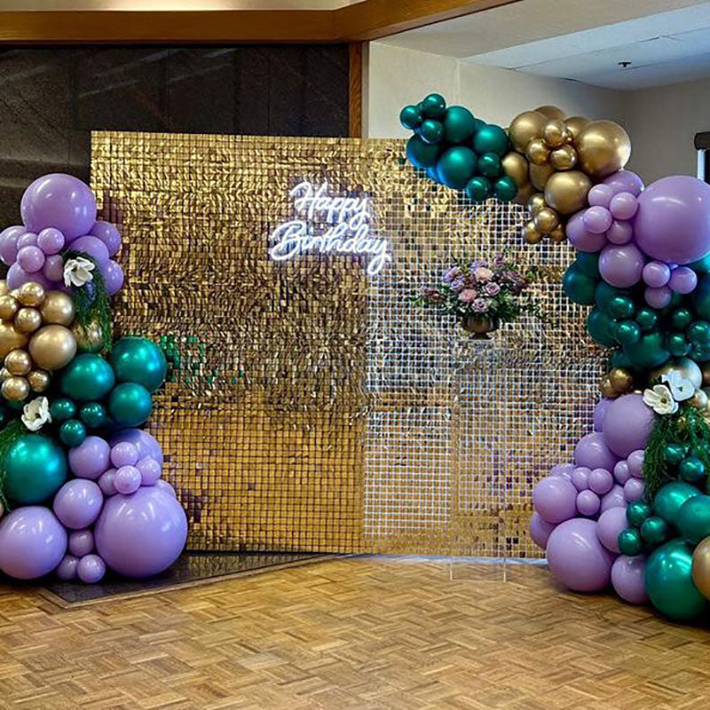 Lofaris Purple Cyan Round Masquerade Party Decoration Backdrop | Wedding Arch Backdrop | Custom Arched Wall Covers | Chiara Arch Backdrop DIY
