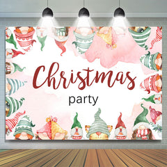 Lofaris Animals In Christmas Red Green Hat Pink Backdrop For Party